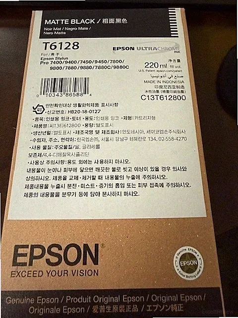 8/2025 Genuine Epson Matte Black Ink T6128 7880 OEM for Stylus Pro