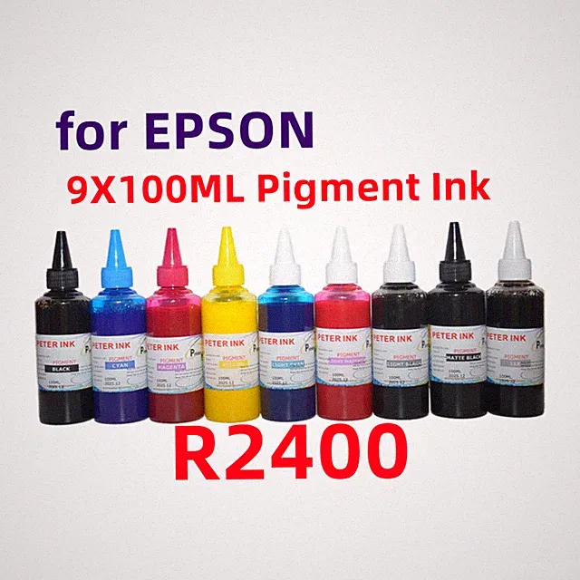 9X100ML Premium Pigment refill ink for Stylus R2400 Printer T059 59