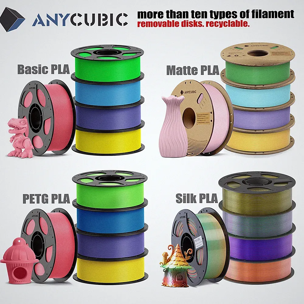 【Buy 3 Pay 2】ANYCUBIC 1.75mm PLA 3D Filament 1KG FDM 3D Printer Materials lot