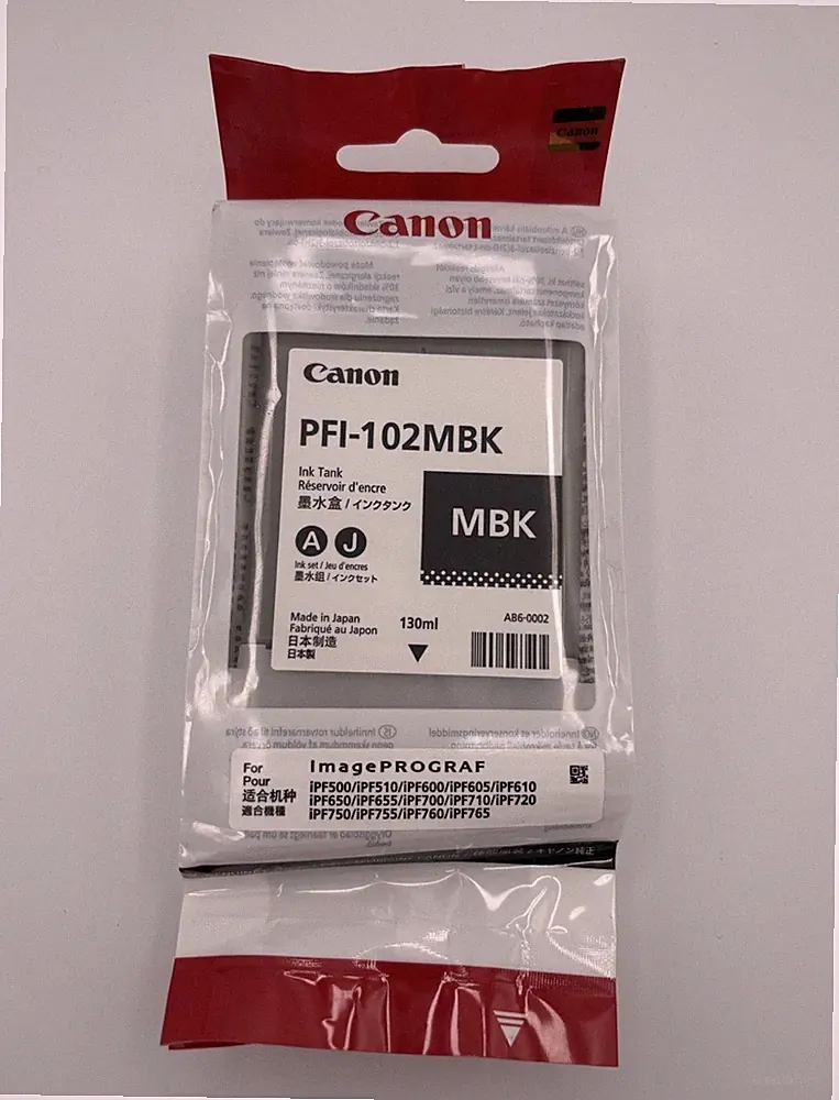 Canon PFI-102MBK Matte Black Printer Ink Tank 130ml Sealed ImagePROGRAF 2023.12