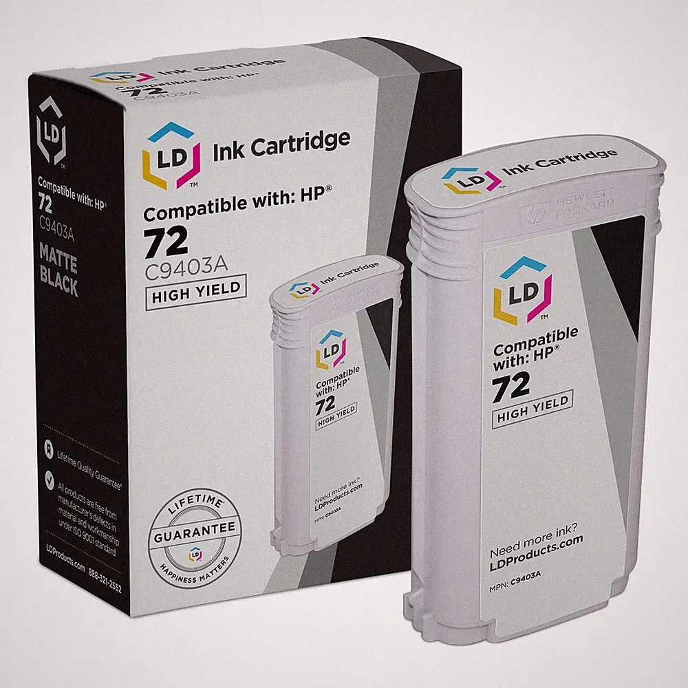 LD C9403A 72 Matte Black Ink Cartridge for HP T1100p T1120 T1120 T1300 T790 T795