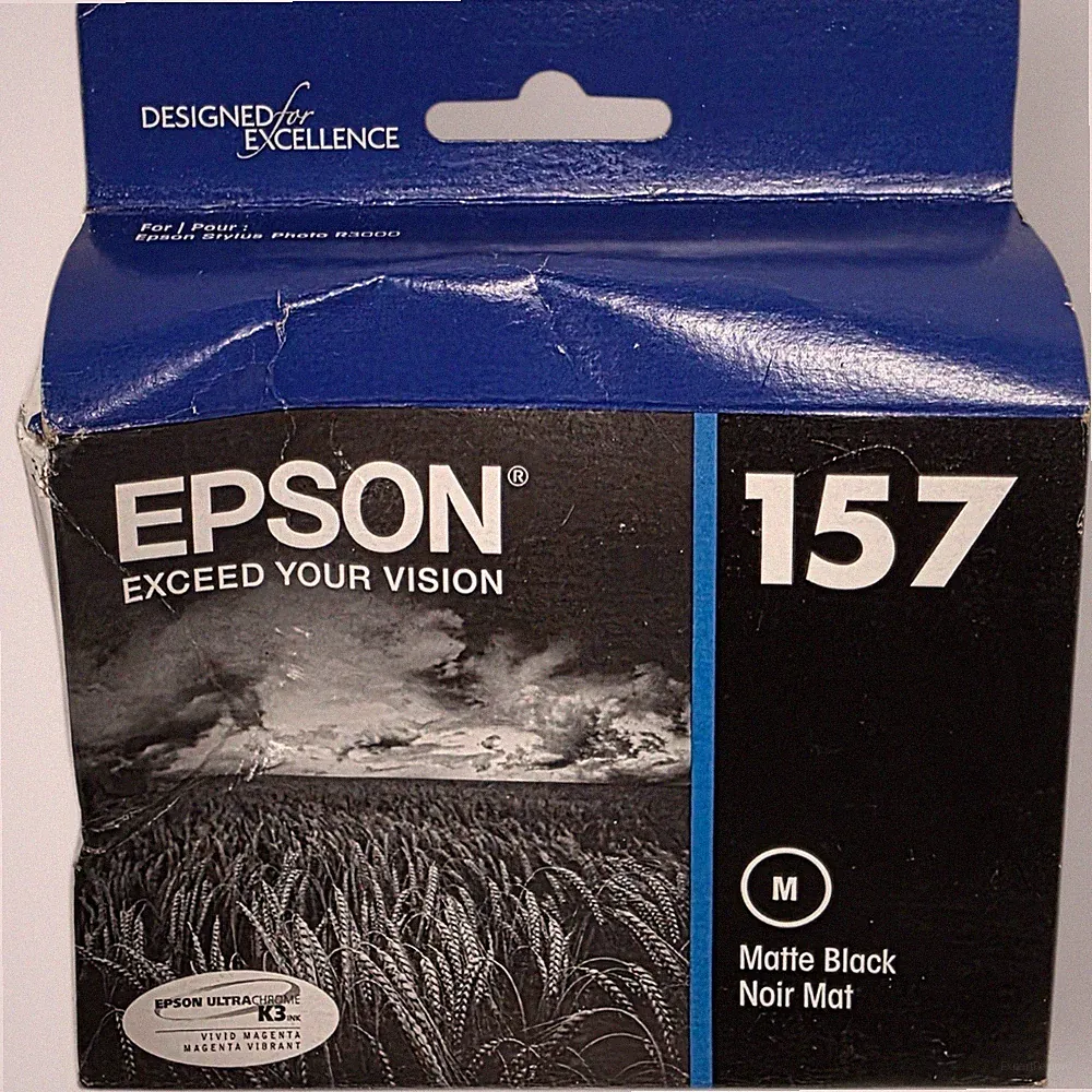 New Epson 157 Matte Black Ink Cartridge Epson Stylus Photo R3000 EXPIRED 2018
