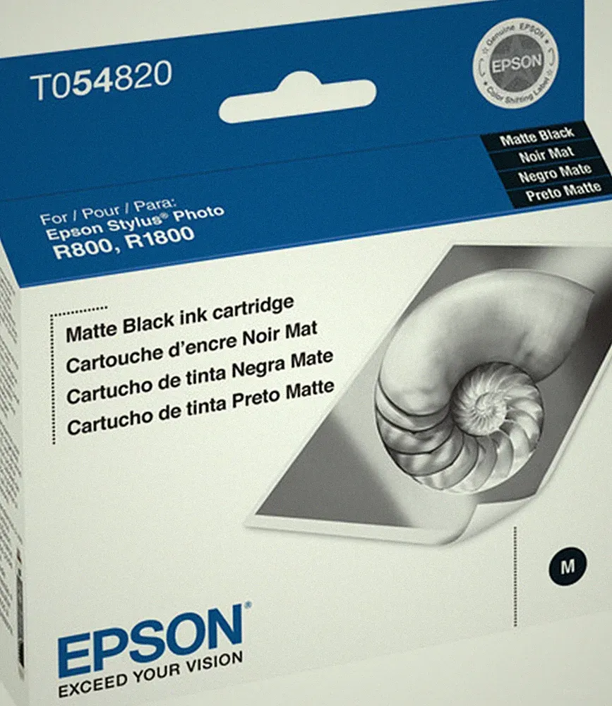 New Genuine Epson T0548 Matte Black Ink Cartridge Bag Stylus Photo R800 R1800