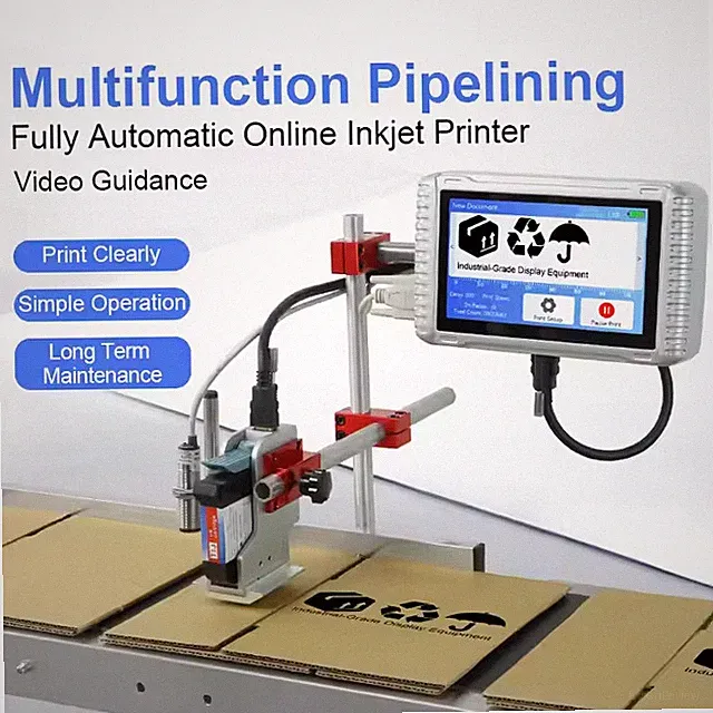Online inkjet printer without conveyor inkjet production date cardboard box