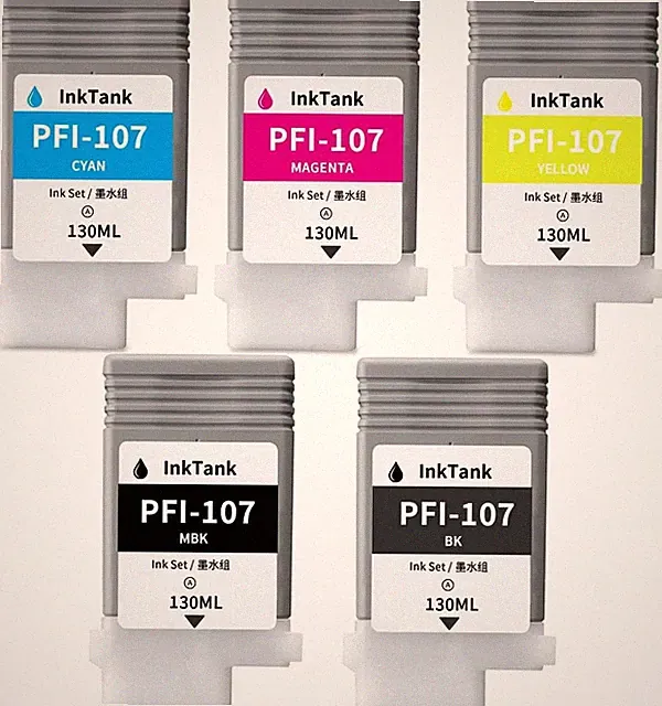 PFI-107 Ink Cartridge PFI107 Ink Tank for imagePROGRAF iPF680685 780 785 Printer