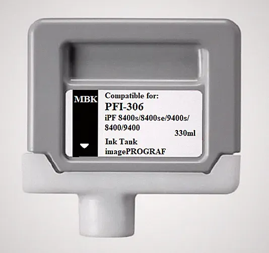 PFI-306 MBK Matte Black Ink Tank Fit Canon IPF 8400s 8400se 9400s 8400 9400