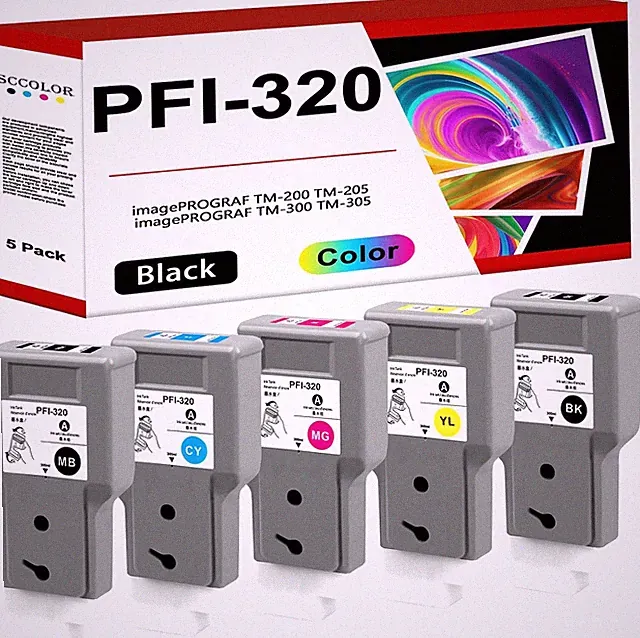 PFI-320 Pigment Ink Tank for Canon imagePROGRAF TM & GP Series MBK/BK/C/M/Y