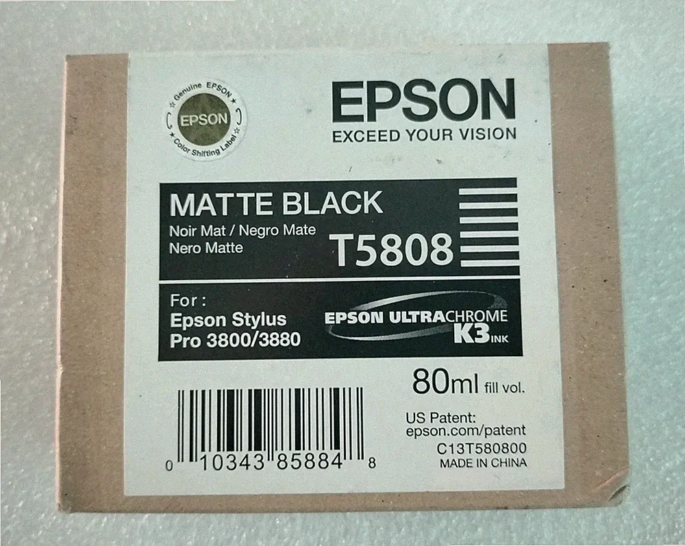 T5808 Genuine Epson Pro 3800 3880 Matte Black Ink T580800 w/exp 11-2012